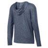 Georgia Tech Yellow Jackets Under Armour Women's Breezy Long Sleeve Hooded Tri-Blend T-Shirt - Navy - Detail View