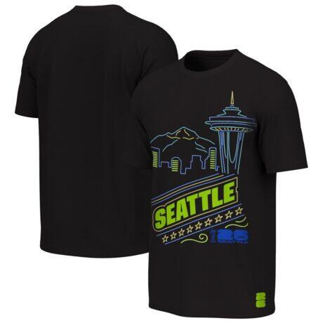Outerstuff Youth FIFA World Cup 2026 Seattle Neon City Night T-Shirt - Black - Front View