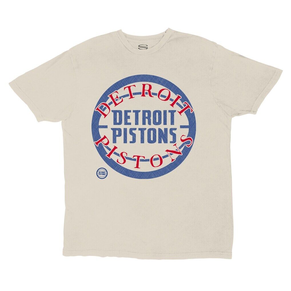Detroit Pistons Stadium Essentials Unisex Cocoon Vintage T-Shirt - Tan