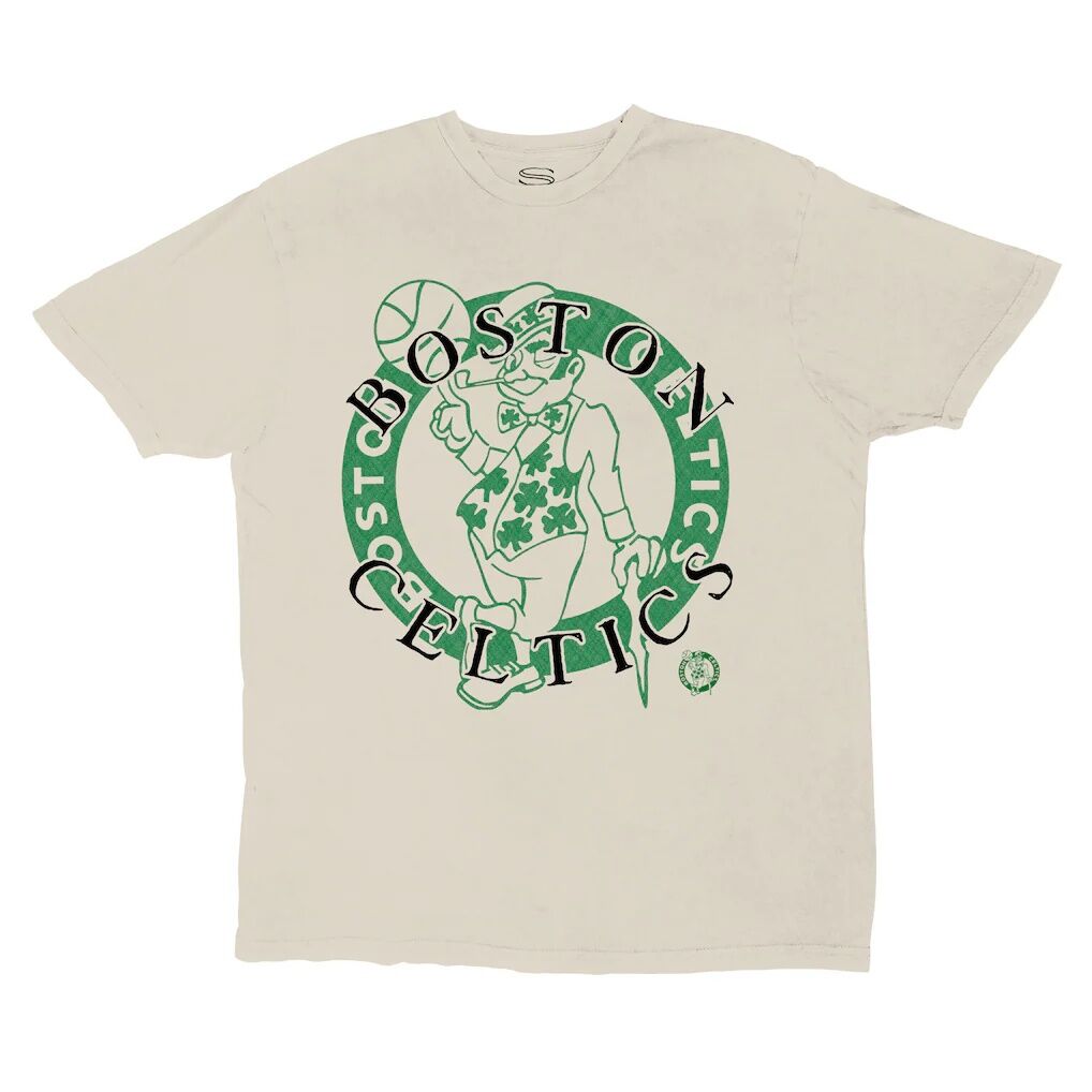 Boston Celtics Stadium Essentials Unisex Cocoon Vintage T-Shirt – Tan