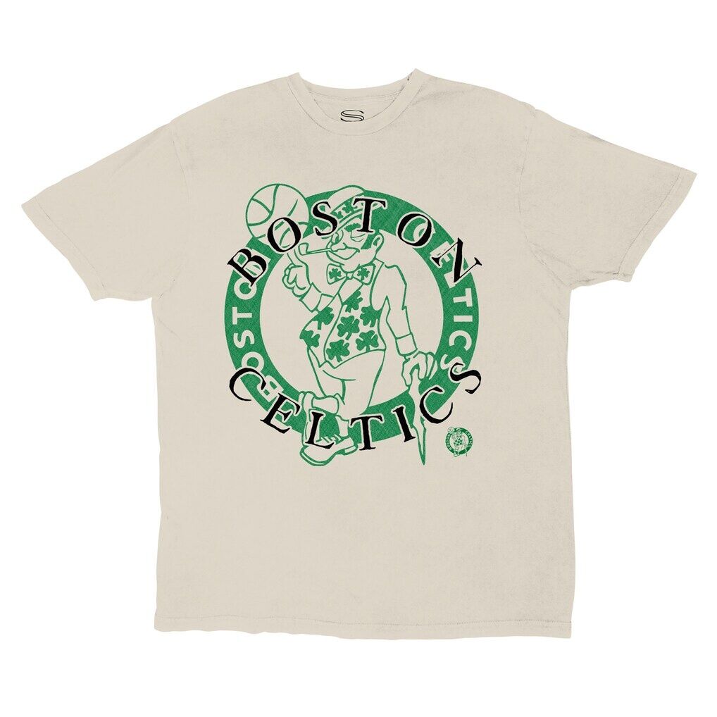 Boston Celtics Stadium Essentials Unisex Cocoon Vintage T-Shirt – Tan