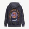New York Knicks Stadium Essentials Unisex Laylow Vintage Hoodie - Black - Detail View