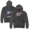 Oklahoma City Thunder Stadium Essentials Unisex Laylow Vintage Hoodie - Black - Front View