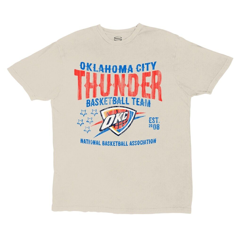 Oklahoma City Thunder Stadium Essentials Unisex Shapeshifter Vintage T-Shirt - Khaki