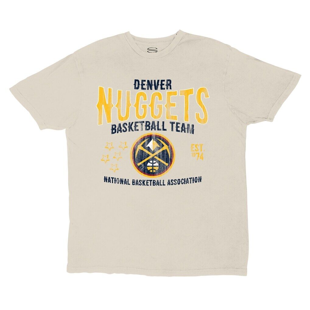 Denver Nuggets Stadium Essentials Unisex Shapeshifter Vintage T-Shirt - Khaki