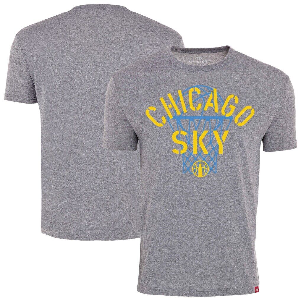 Chicago Sky Sportiqe Unisex Comfy Basket Tri-Blend T-Shirt - Heather Gray