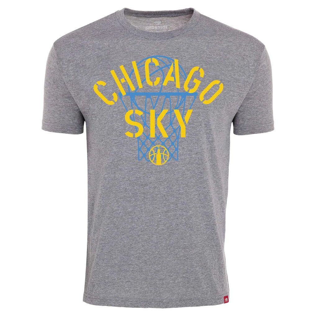 Chicago Sky Sportiqe Unisex Comfy Basket Tri-Blend T-Shirt - Heather Gray