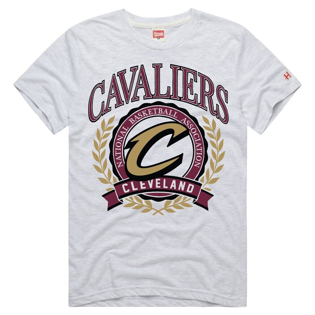 Cleveland Cavaliers Homage Unisex Crest Tri-Blend T-Shirt – Ash