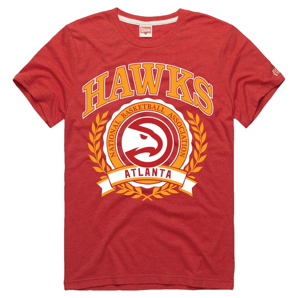 Atlanta Hawks Homage Unisex Crest Tri-Blend T-Shirt