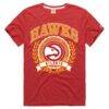 Atlanta Hawks Homage Unisex Crest Tri-Blend T-Shirt - Red - Front View