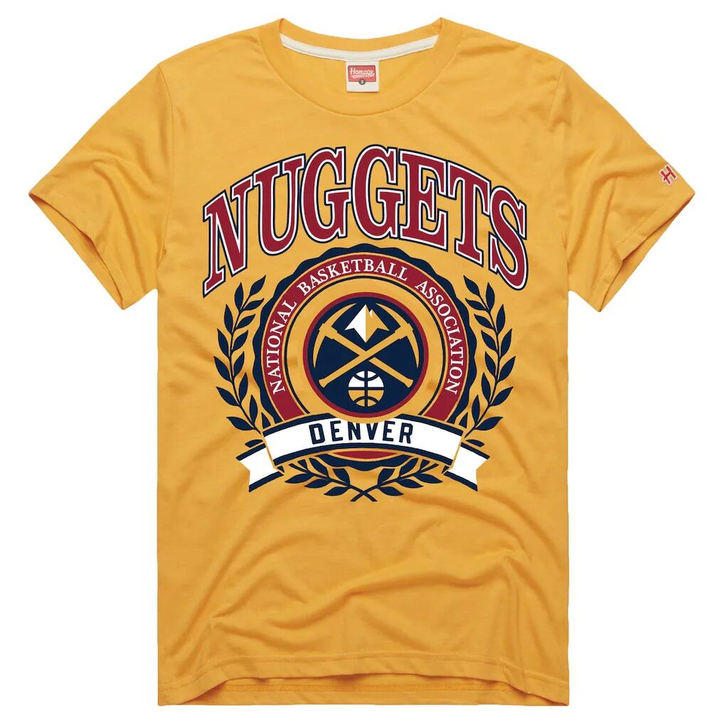 Denver Nuggets Homage Unisex Crest Tri-Blend T-Shirt