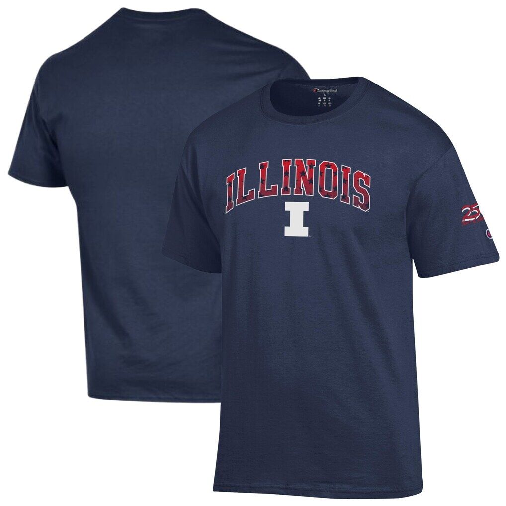 Illinois Fighting Illini Champion Americana 250th Arch T-Shirt