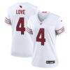 Jeremiyah Love Arizona Cardinals Nike Women's Game Jersey - White - Front View