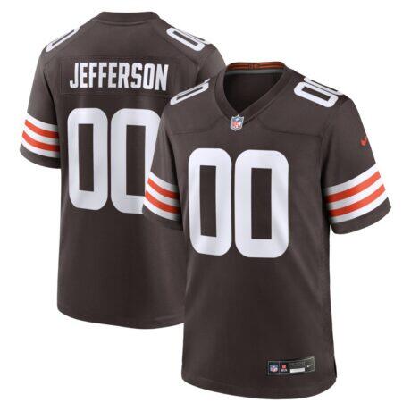 Justin Jefferson Cleveland Browns Nike Game Jersey - Brown - Front View