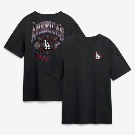 Los Angeles Dodgers Americana T-Shirt - Black - Front View