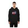 Houston Rockets New Era Front Back Logo Hoodie - Black - Front View