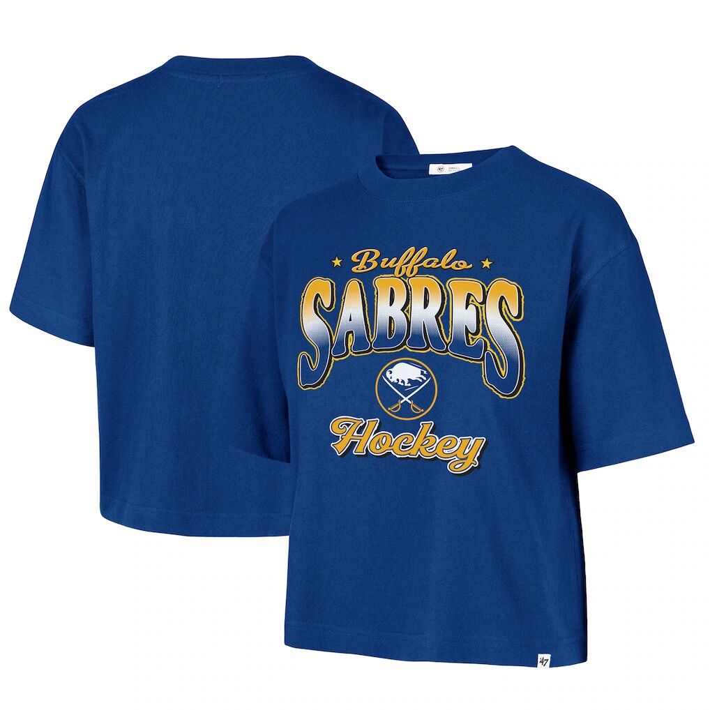 Buffalo Sabres '47  Women's Vibe Check Reed City Cropped T-Shirt - Royal