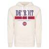 Detroit Pistons Sportiqe Unisex Olsen Tri-Blend Raglan Hoodie - Cream - Side View