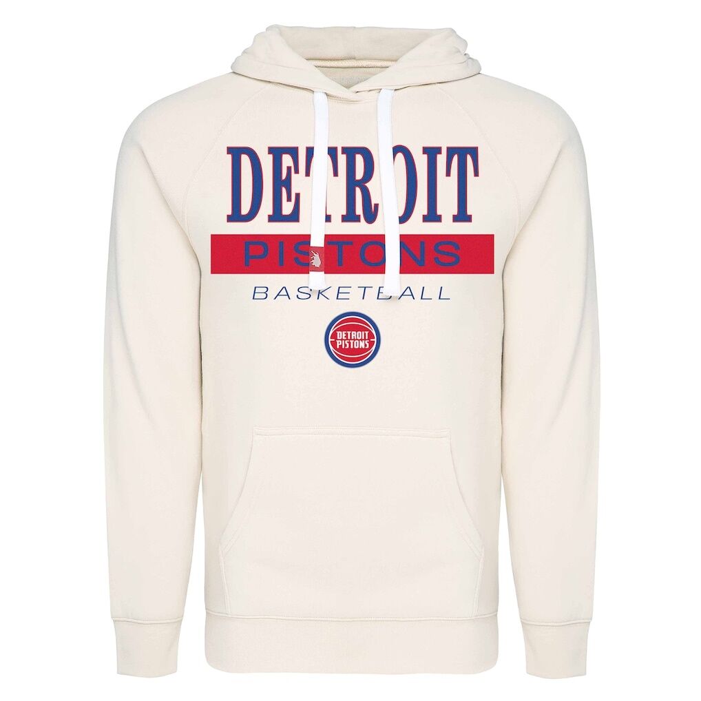 Detroit Pistons Sportiqe Unisex Olsen Tri-Blend Raglan Hoodie