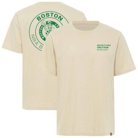 Boston Celtics Sportiqe Unisex Duke Premium T-Shirt - Cream - Front View