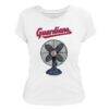 Cleveland Guardians Tiny Turnip Women's Fan T-Shirt - White - Front View