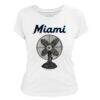 Miami Marlins Tiny Turnip Women's Fan T-Shirt - White - Front View
