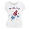 Miami Marlins Tiny Turnip Women's Rocket Pop T-Shirt - White - Front View