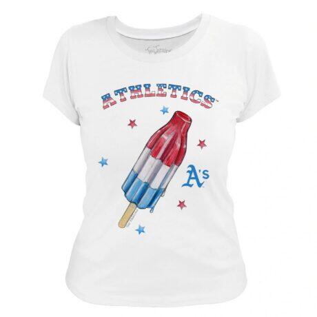 Athletics Tiny Turnip Women's Rocket Pop T-Shirt - White - Front View