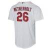 JJ Wetherholt St. Louis Cardinals Nike Youth Home Replica Jersey - White - Detail View