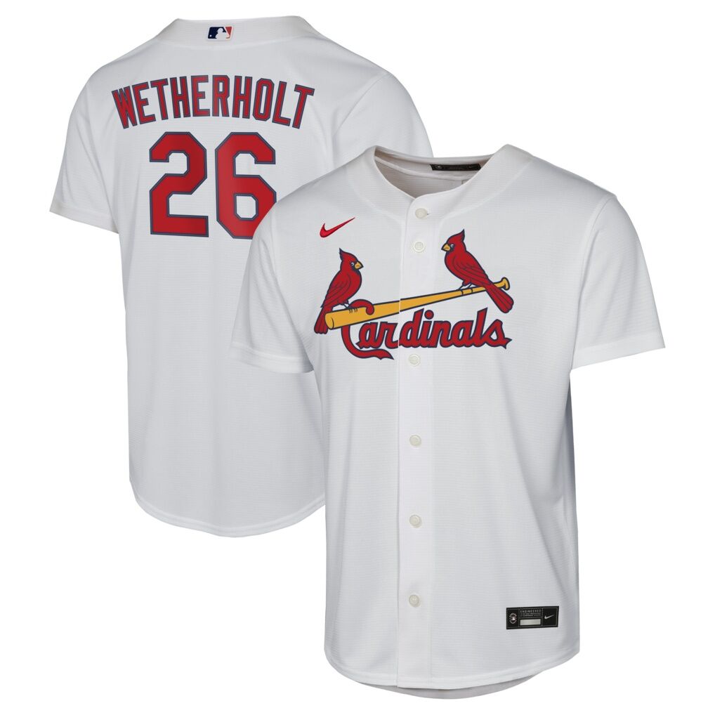 JJ Wetherholt St. Louis Cardinals Nike Youth Home Replica Jersey