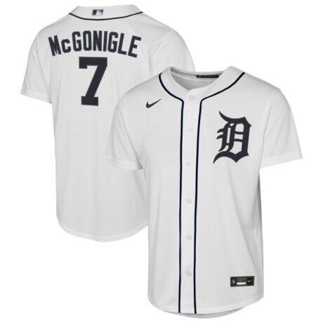 Kevin McGonigle Detroit Tigers Nike Youth Home Replica Jersey - White - Front View