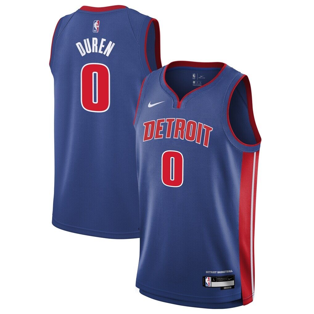 Jalen Duren Detroit Pistons Nike Youth Swingman Jersey - Icon Edition