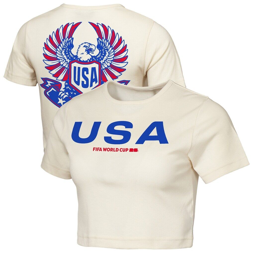 USA Outerstuff Women's FIFA World Cup 2026 Elote Squad Cropped T-Shirt - Natural
