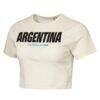 Argentina Outerstuff Women's FIFA World Cup 2026 Elote Squad Cropped T-Shirt - - Side View