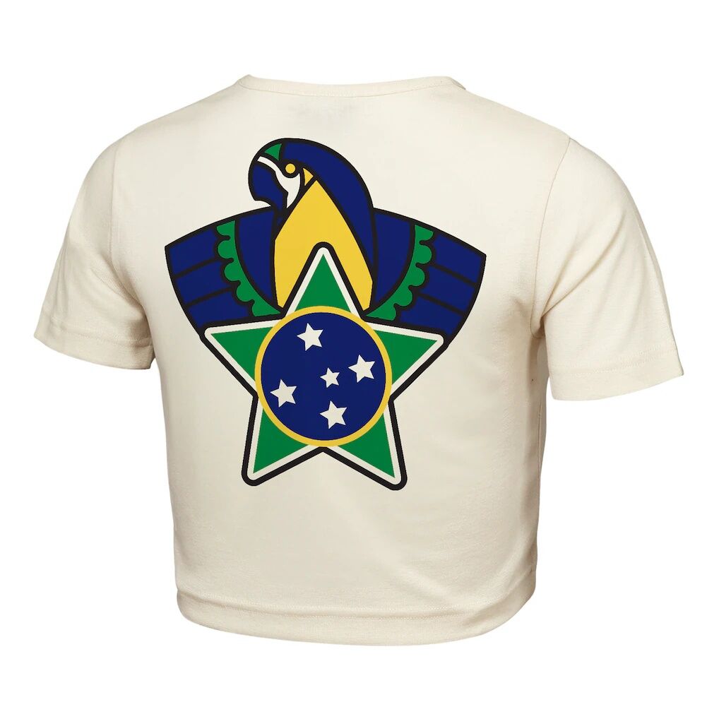 Brazil Outerstuff Women's FIFA World Cup 2026 Elote Squad Cropped T-Shirt - Natural