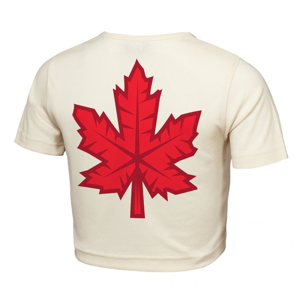 Canada Outerstuff Women's FIFA World Cup 2026 Elote Squad Cropped T-Shirt - Natural