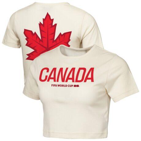 Canada Outerstuff Women's FIFA World Cup 2026 Elote Squad Cropped T-Shirt - - Front View