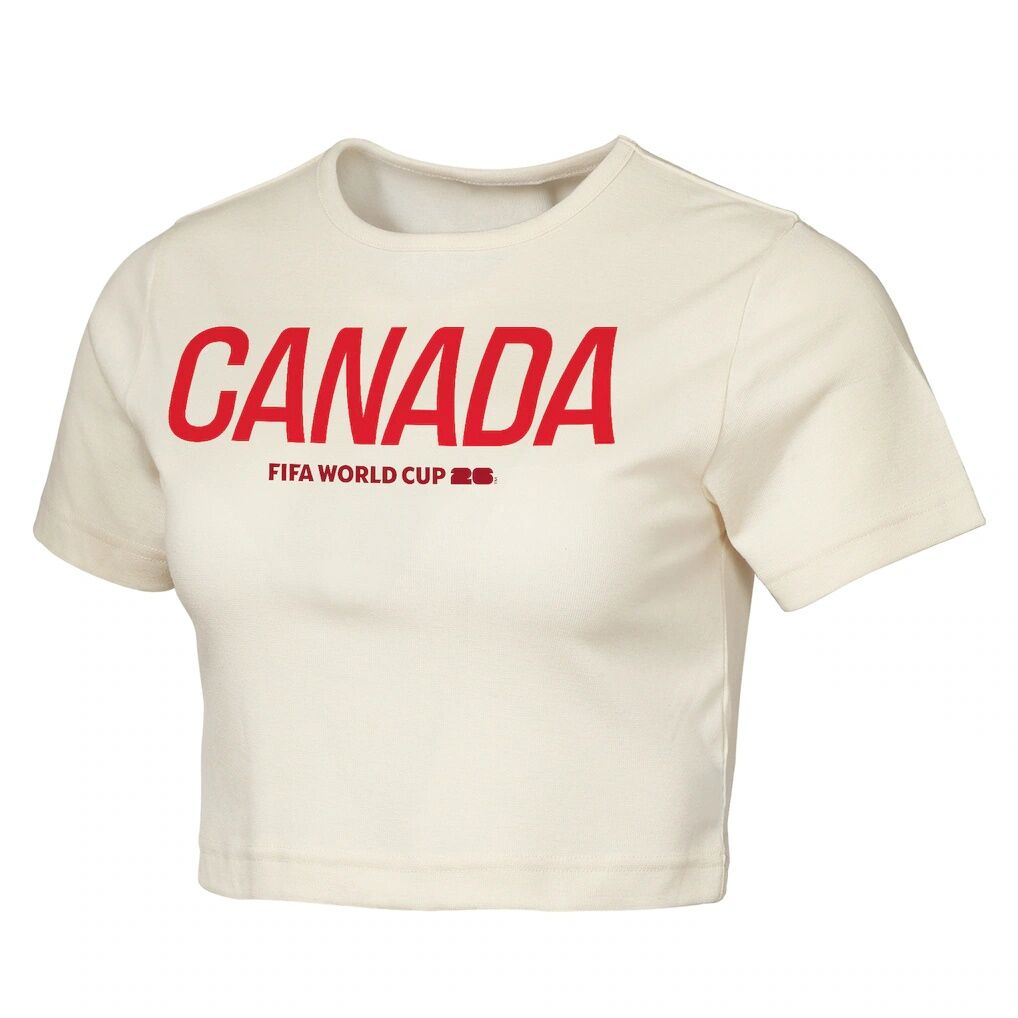 Canada Outerstuff Women's FIFA World Cup 2026 Elote Squad Cropped T-Shirt - Natural