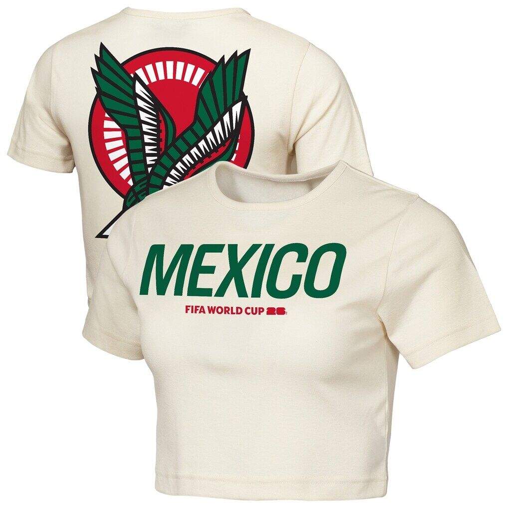 Mexico Outerstuff Women's FIFA World Cup 2026 Elote Squad Cropped T-Shirt - Natural