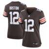 Denzel Boston Cleveland Browns Nike Women's Team Game Jersey - Brown - Front View