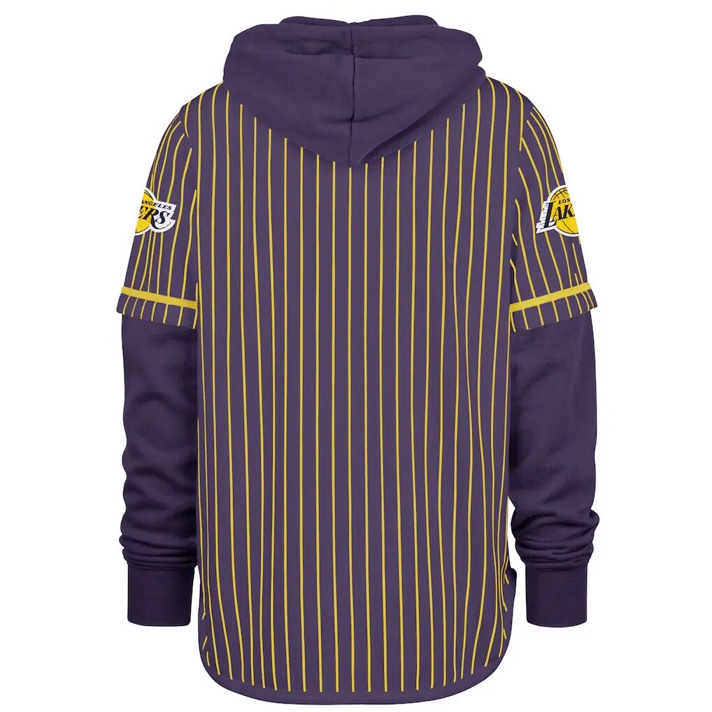 Los Angeles Lakers '47 Pinstripe Double Header Hoodie