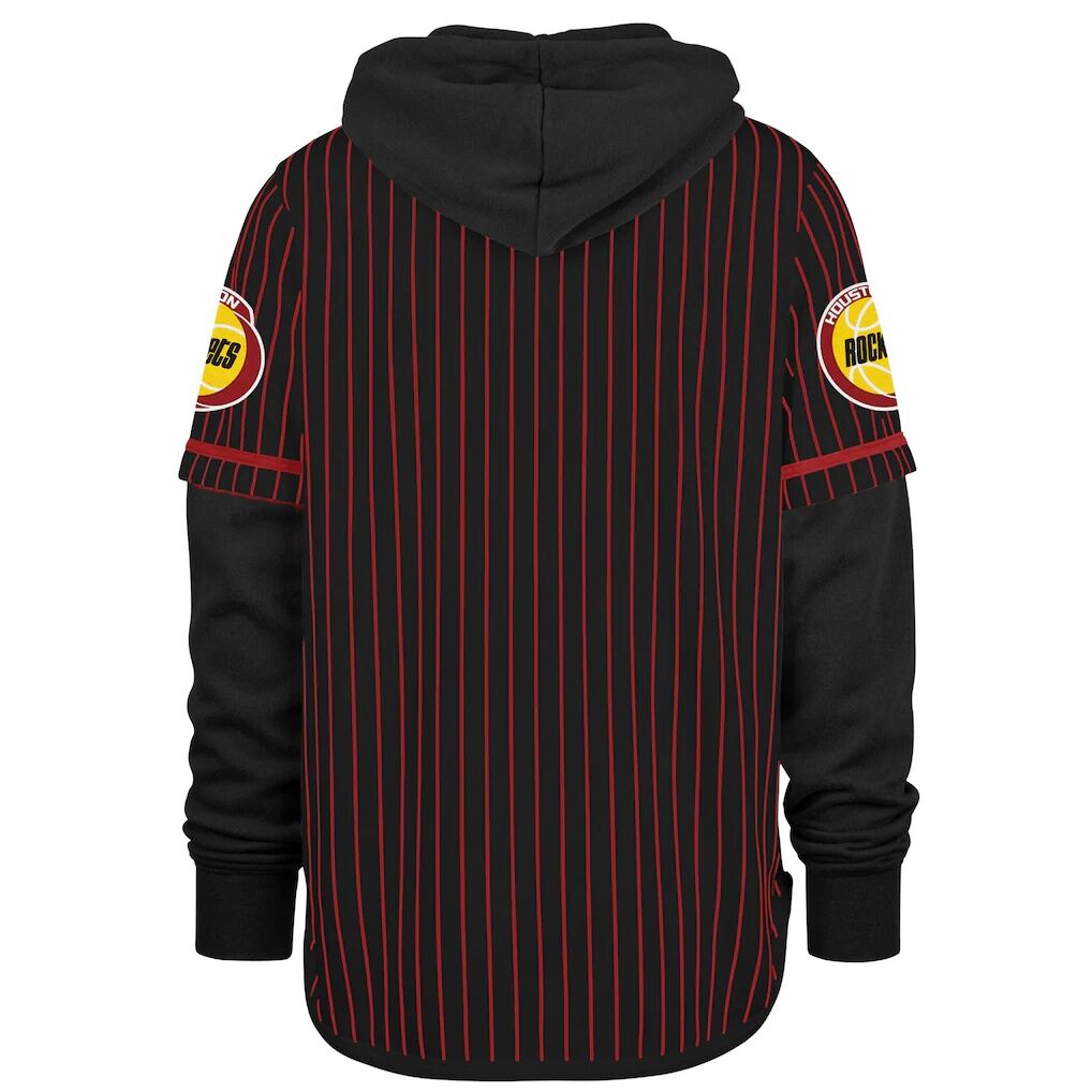 Houston Rockets '47 Throwback Pinstripe Double Header Hoodie