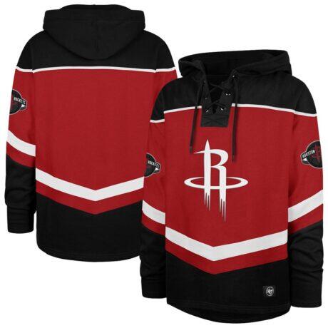 Houston Rockets '47 Tri-Satin Layup Lacer Hoodie - - Front View