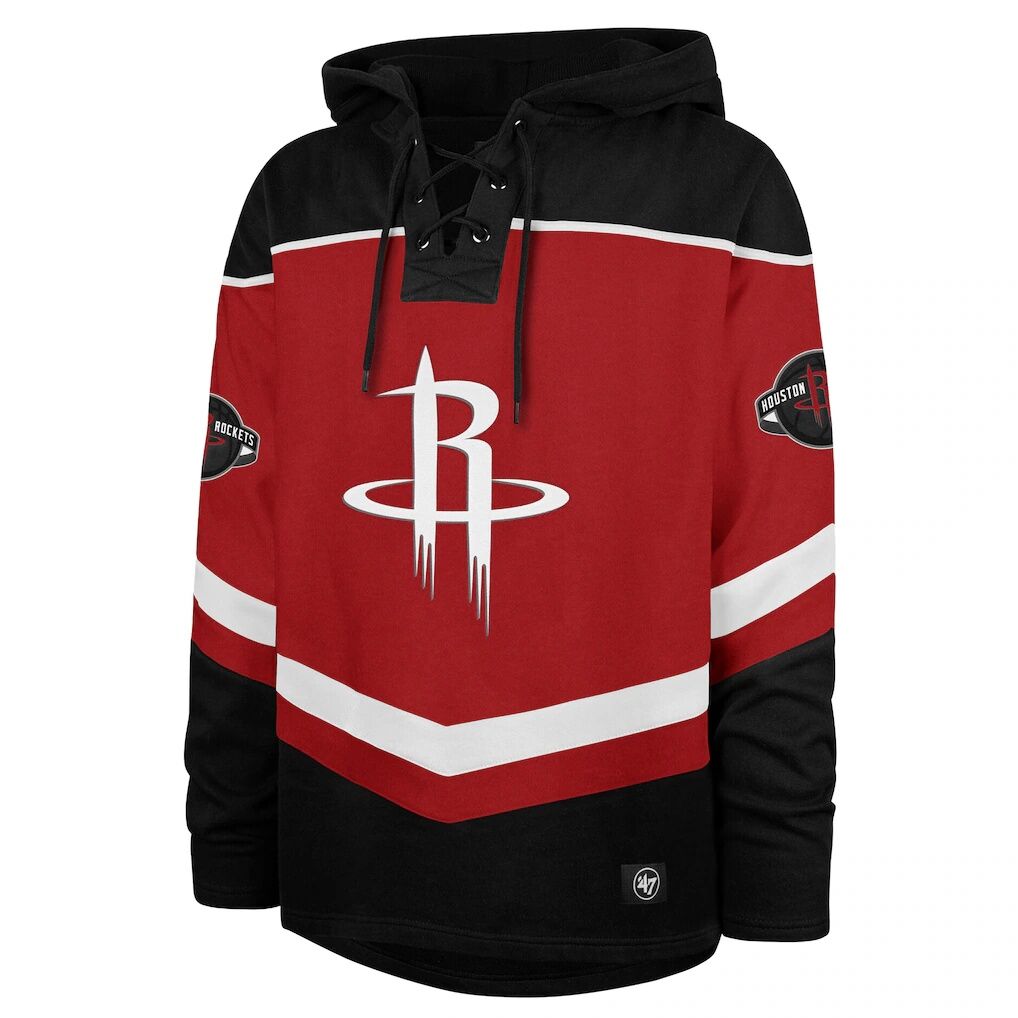 Houston Rockets ’47 Tri-Satin Layup Lacer Hoodie – Red/Black