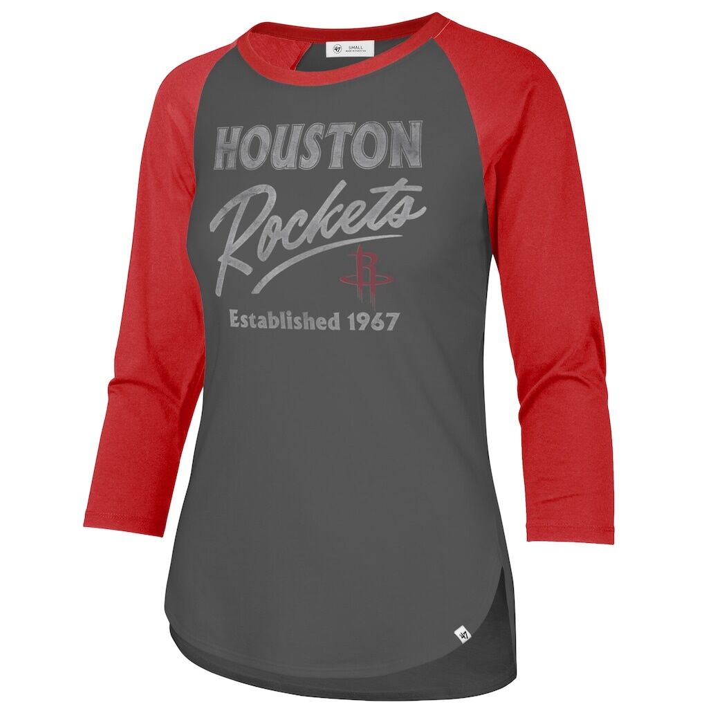 Houston Rockets ’47 Women’s High Rise Frankie Raglan Long Sleeve T-Shirt