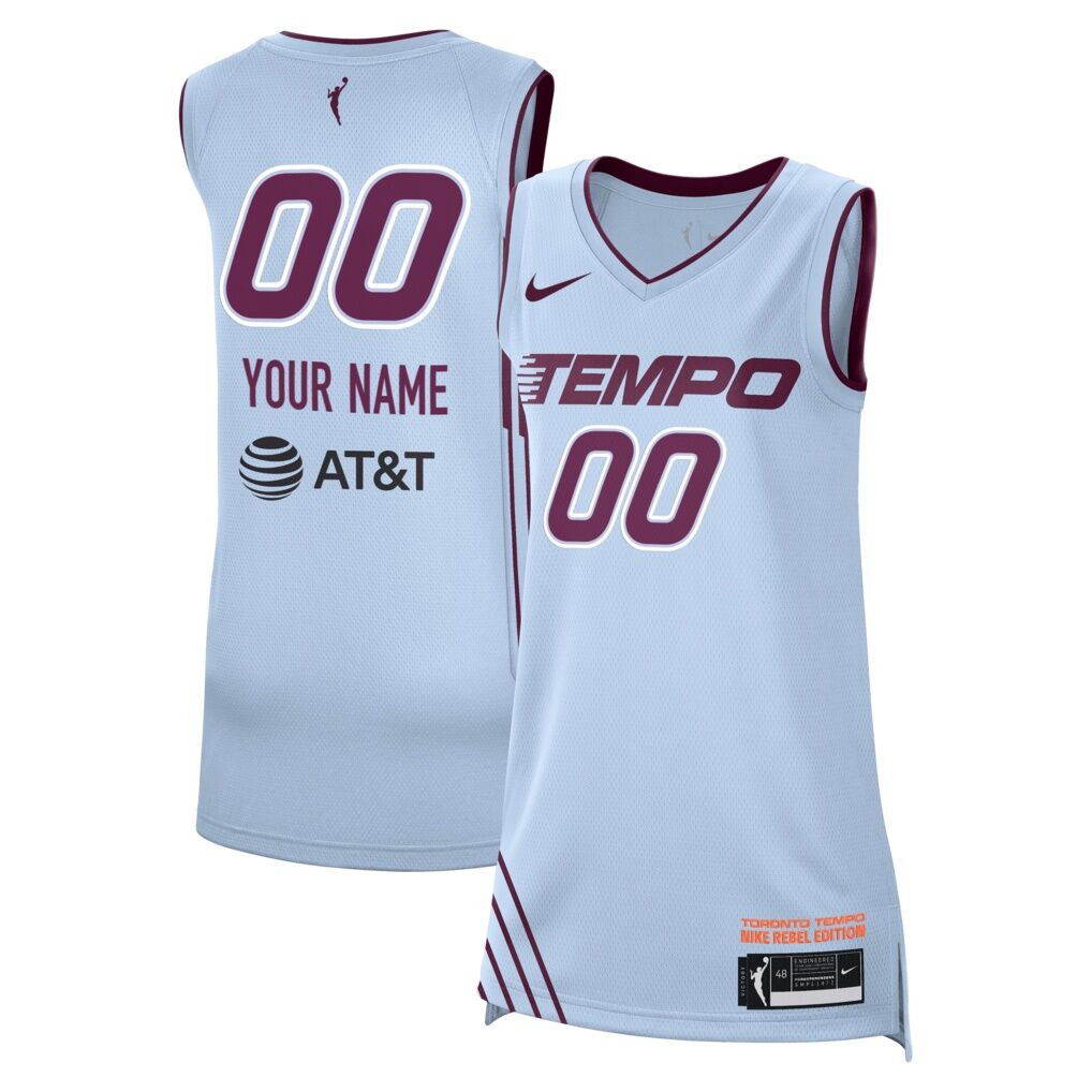Toronto Tempo Nike Unisex Victory Custom Jersey - Rebel Edition - Hydrogen Blue