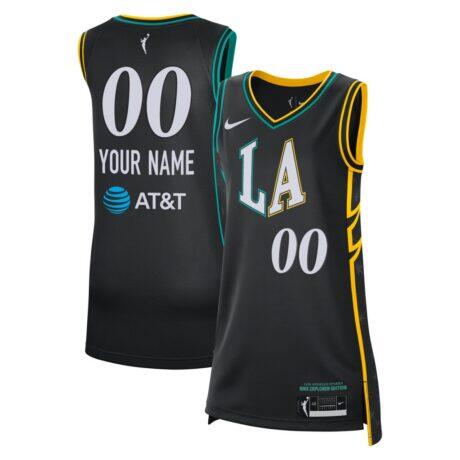 Los Angeles Sparks Nike Unisex Victory Custom Jersey - Black - Front View