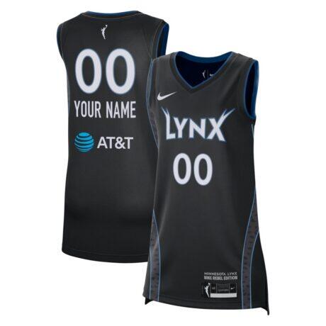 Minnesota Lynx Nike Unisex Victory Custom Jersey - Black - Front View