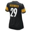 Eli Heidenreich Pittsburgh Steelers Nike Women's Team Game Jersey - Black - Detail View
