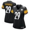 Eli Heidenreich Pittsburgh Steelers Nike Women's Team Game Jersey - Black - Front View